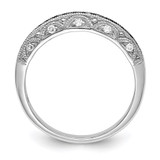 White Night Sterling Silver Rhodium-plated Black and White Diamond Band - QR-CA037FFA-8826