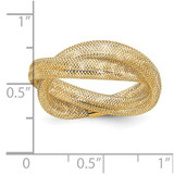 14K 8mm Twisted Woven Mesh Stretch Ring