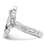 White Night Sterling Silver Rhodium-plated White and Black Diamond Butterfly Ring - QR-1827E71F-5415