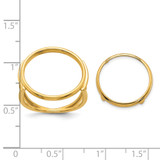 Wideband Distinguished Coin Jewelry 14k Ladies' Polished 16.5mm Coin Bezel Ring