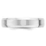 10k White Gold 5mm Beveled Edge Comfort Fit Wedding Band Size 12