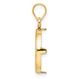 Wideband Distinguished Coin Jewelry 14k Polished 14.0mm Prong Coin Bezel Pendant