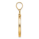 Wideband Distinguished Coin Jewelry 14k Polished 16.5mm x 1.35mm Screw Top Coin Bezel Pendant