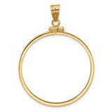 Wideband Distinguished Coin Jewelry 14k Polished 32.0mm x 2.85mm Screw Top Coin Bezel Pendant