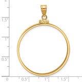 Wideband Distinguished Coin Jewelry 14k Polished 32.7mm x 3.00mm Screw Top Coin Bezel Pendant