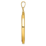 Wideband Distinguished Coin Jewelry 14k Polished and Beaded 27.0mm x 2.35mm Screw Top Coin Bezel Pendant
