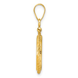 Wideband Distinguished Coin Jewelry 14k Polished Casted Rope 14.0mm x 1.1mm Screw Top Coin Bezel Pendant