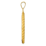 Wideband Distinguished Coin Jewelry 14k Polished Casted Rope 32.0mm x 2.85mm Screw Top Coin Bezel Pendant