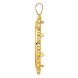 Wideband Distinguished Coin Jewelry 14k Polished Fancy 32.7mm Prong Coin Bezel Pendant - C8-2C93BC66-7910