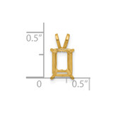 14k 8x6 Emerald Pendant Mounting