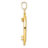 Wideband Distinguished Coin Jewelry 14k Polished Fancy Wire 22.0mm Prong Coin Bezel Pendant