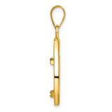 Wideband Distinguished Coin Jewelry 14k Polished Lightweight Teardrop 14.0mm Prong Coin Bezel Pendant