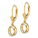 14k 8x6 Oval Leverback Earring Mounting - XL-2110A6F0-5018