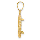 Wideband Distinguished Coin Jewelry 14k Polished Rope 14.0mm Prong Coin Bezel Pendant