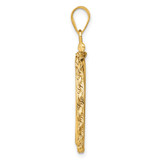 Wideband Distinguished Coin Jewelry 14k Polished Rope 22.0mm x 1.9mm Screw Top Coin Bezel Pendant