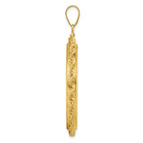 Wideband Distinguished Coin Jewelry 14k Polished Rope 34.2mm x 2.85mm Screw Top Coin Bezel Pendant