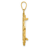 Wideband Distinguished Coin Jewelry 14k Polished Wide Twisted Wire 22.0mm Prong Coin Bezel Pendant