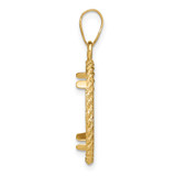 Wideband Distinguished Coin Jewelry 14k Polished with Casted Rope 16.5mm Prong Coin Bezel Pendant