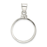 Wideband Distinguished Coin Jewelry Sterling Silver Polished 21.1 x 2.0mm $0.05 Screw Top Coin Bezel Pendant