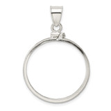 Wideband Distinguished Coin Jewelry Sterling Silver Polished 26.4 x 1.8mm Susan B. Anthony Screw Top Coin Bezel Pendant