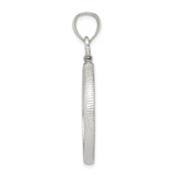 Wideband Distinguished Coin Jewelry Sterling Silver Polished and Diamond-cut 24.1 x 1.7mm $0.25 Screw Top Coin Bezel Pendant