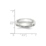 10k White Gold 5mm Beveled Edge Comfort Fit Wedding Band Size 9