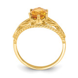 14k 8x6mm Oval Citrine ring