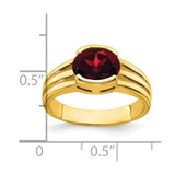 14k 8x6mm Oval Garnet ring