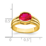 14k 8x6mm Oval Ruby ring