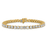 14k 9 carat Lab Grown Diamond VS+ F+ Complete Tennis Bracelet