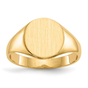 14k 9.5x10.0mm Closed Back Signet Ring - RS-848EC05E-5566