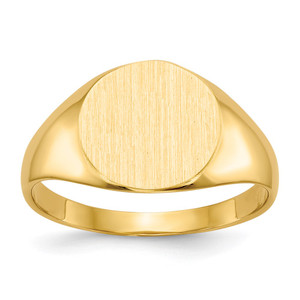 14k 9.5x10.0mm Closed Back Signet Ring - RS-90CE02C2-7038