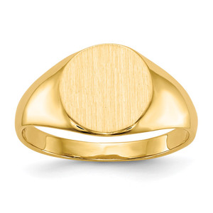 14k 9.5x8.5mm Closed Back Signet Ring - RS-36BC94FC-4150