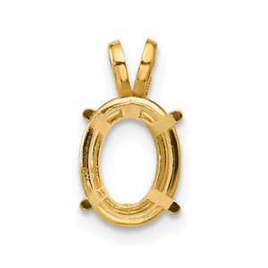 14k 9x7 Oval Pendant Mounting