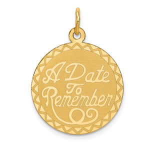 14K A DATE TO REMEMBER Disc Charm - XA-803A3B3F-2642