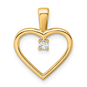 14K AA .05ct. Diamond Heart Pendant - PM-A3560022-2585
