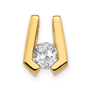 14k AA 4.5mm Diamond Slide