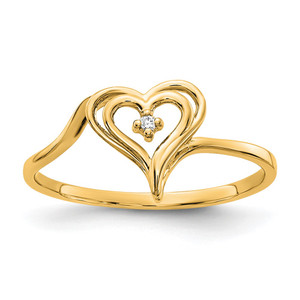 14k AA Diamond Heart Ring - Y4-E8E414AC-8347