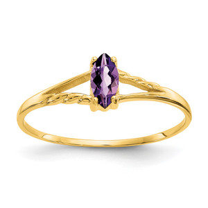 14k Amethyst Birthstone Ring - XB-686E1709-7840