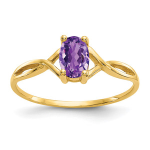 14k Amethyst Birthstone Ring - XB-6D5D3492-6459