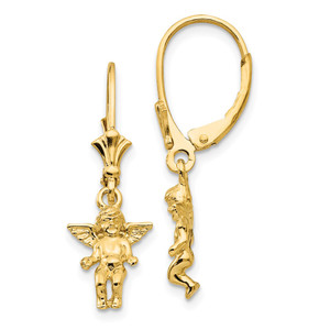 14k Angel Leverback Earrings - TF-5E776F3A-3766