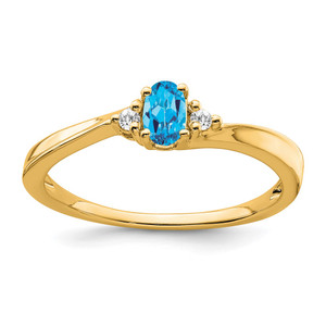 14K Blue Topaz and Diamond Ring - RM-E8214FB8-2977