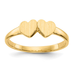 14k Childs Double Heart Ring