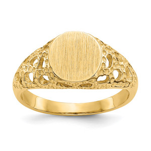 14k Childs Fancy Signet Ring - R2-346EA29C-7524