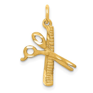 14k Comb and Scissors Charm - C4-9C45A826-5968