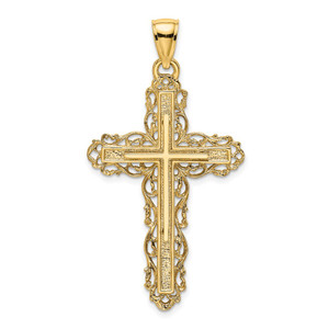 14K Cross W/ Lace Trim Charm - K8-FE9E3734-7367