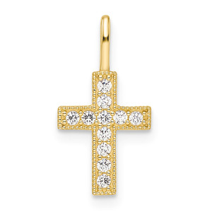 14k CZ Cross Pendant - YC-8FBFDF4B-8233