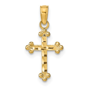 14k D/C Cross Pendant - K8-5302F4EB-4688