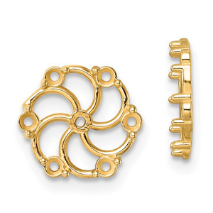 14k Diamond Earring Jacket Mountings - XJ-78B14E4C-9110