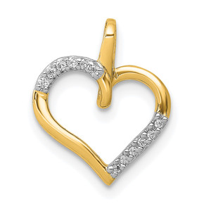 14k Diamond Heart Pendant - PM-53290675-2705